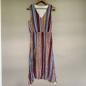 WAYF Blouson Striped Midi Dress - Medium